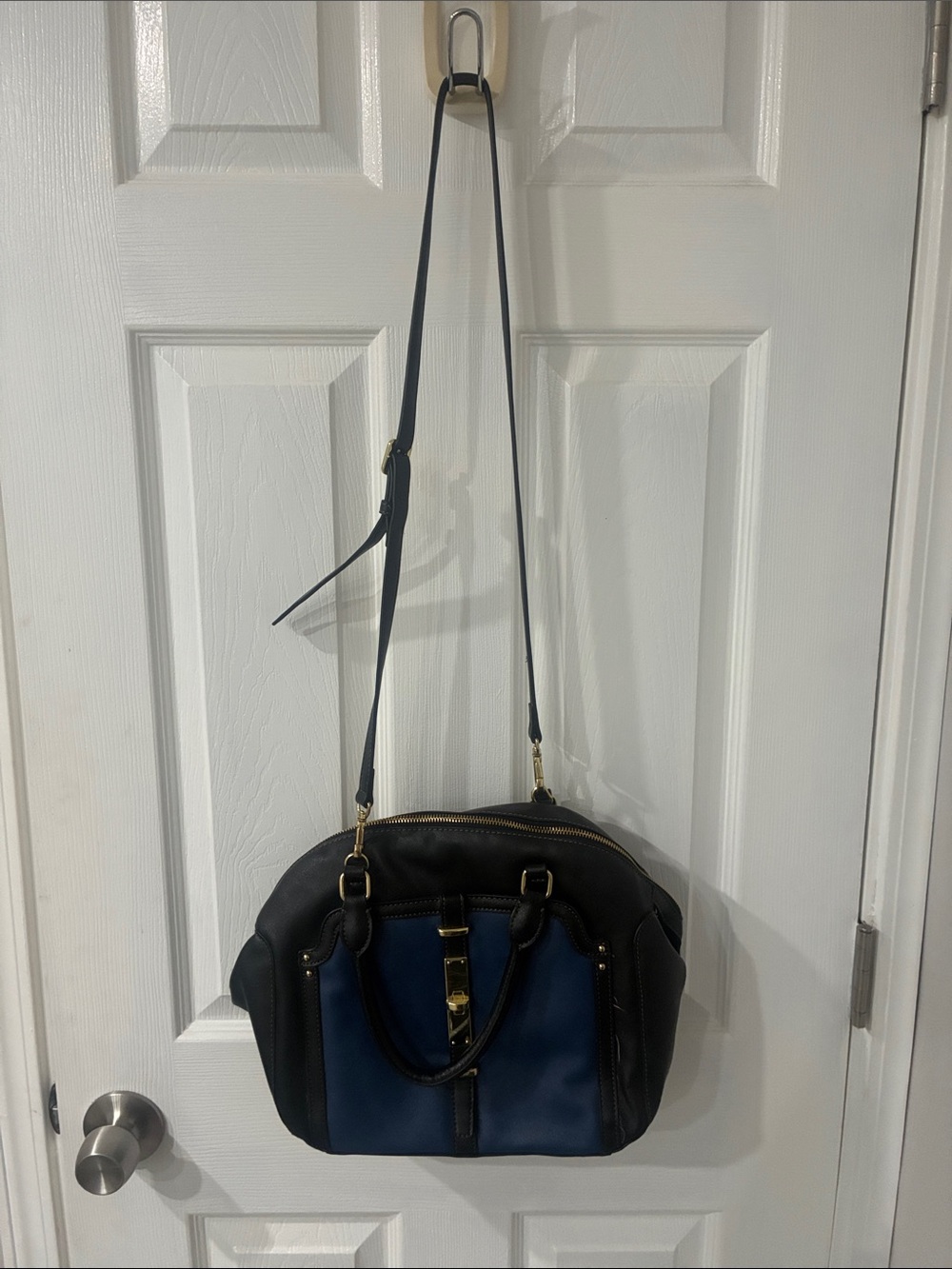 Nine West Top Handle Dome Crossbody Bag Navy Black
